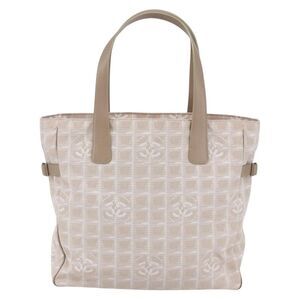 Chanel Travel Line Tote Nylon Pink Canvas Bag